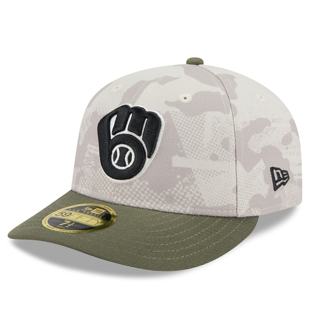 Milwaukee Brewers New Era 2025 Armed Forces Day Low Profile 59FIFTY Fitted Hat Outlet