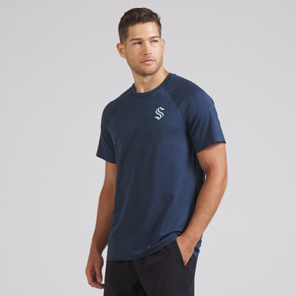 Seattle Kraken lululemon Metal Vent Tech Short-Sleeve Shirt - Mineral Blue | NHL Lifestyle