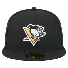 Pittsburgh Penguins New Era Core 59FIFTY Fitted Hat - Black | New Era Clearance