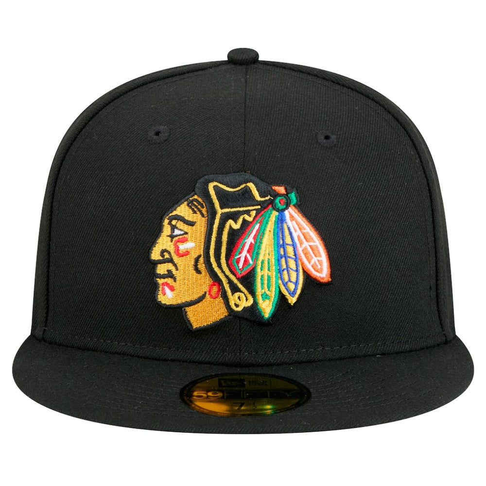 Chicago Blackhawks New Era Core 59FIFTY Fitted Hat - Black | New Era Clearance