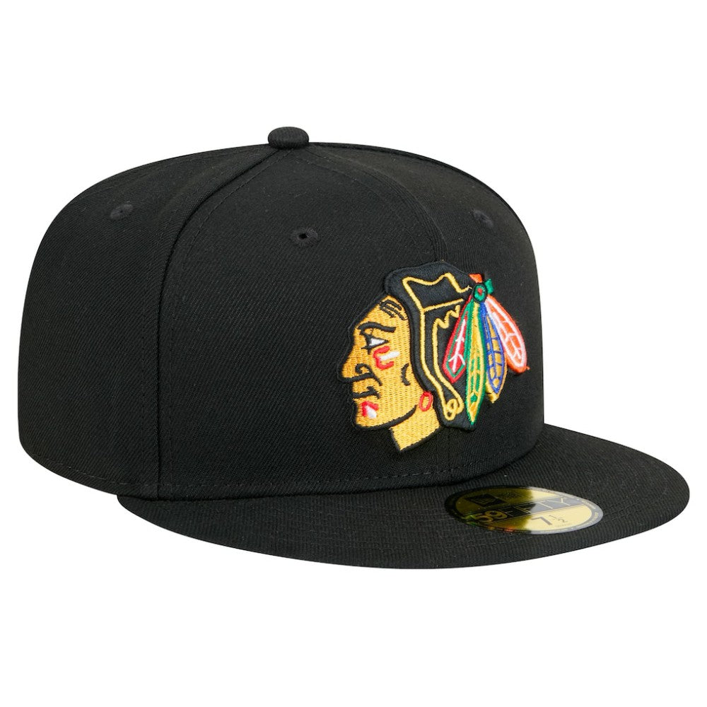Chicago Blackhawks New Era Core 59FIFTY Fitted Hat - Black | New Era Clearance