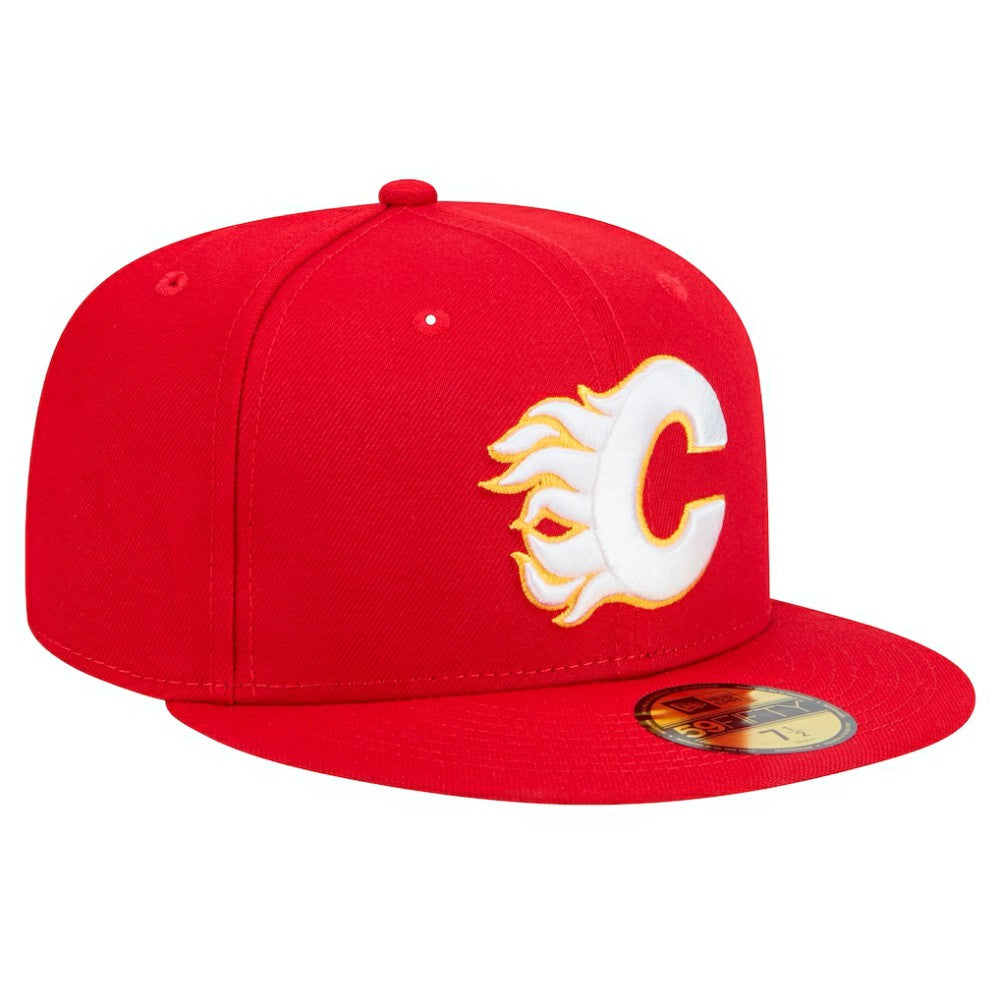 Calgary Flames New Era Core 59FIFTY Fitted Hat - Red | New Era near me