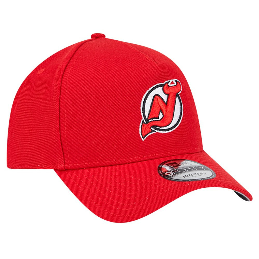 New Jersey Devils New Era Core A-Frame 9FORTY Adjustable Hat - Red | New Era Lifestyle
