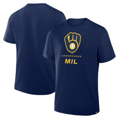 Milwaukee Brewers Fanatics Clubhouse Legacy Side Swipe T-Shirt Discount
