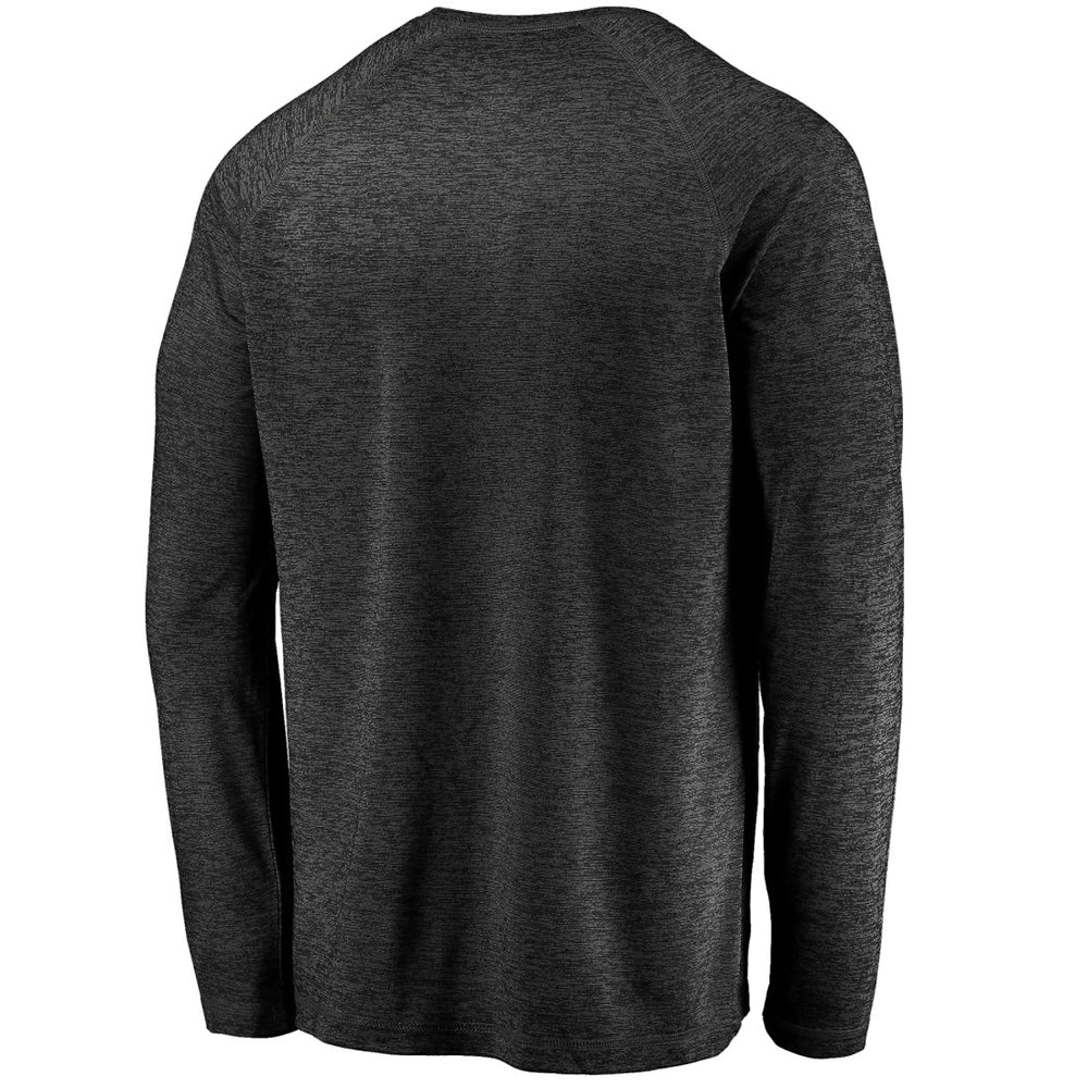 Green Bay Packers Iconic Striated Dark Logo Raglan Long Sleeve T-Shirt - Black - Fanatics