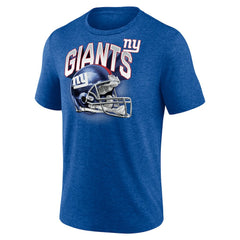 New York Giants Tri-Blend Helmet End Around T-Shirt - Heather Royal - Fanatics
