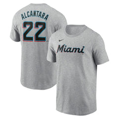 Sandy Alcantara Miami Marlins Nike Fuse Name & Number T-Shirt Outlet