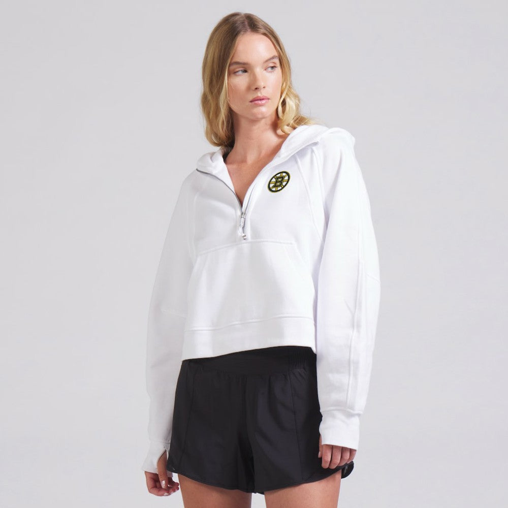 Boston Bruins lululemon Women's Scuba Oversized Half-Zip Hoodie - White | NHL on sale
