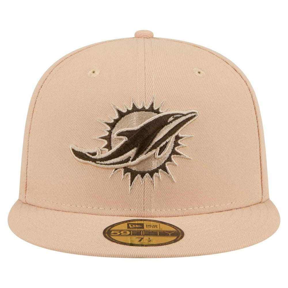 Miami Dolphins New Era Candied Pecan 59FIFTY Fitted Hat - Tan - NFL