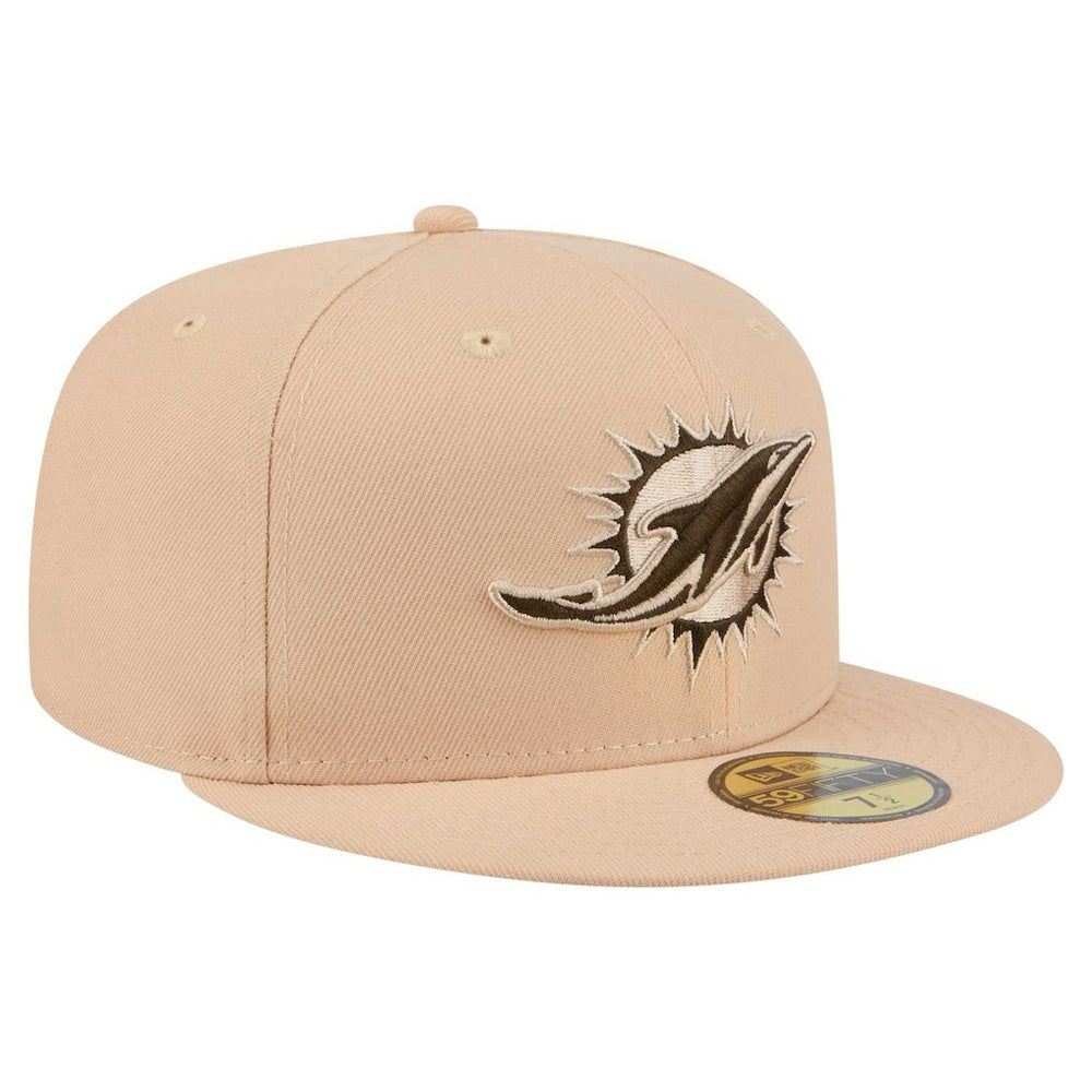 Miami Dolphins New Era Candied Pecan 59FIFTY Fitted Hat - Tan - NFL