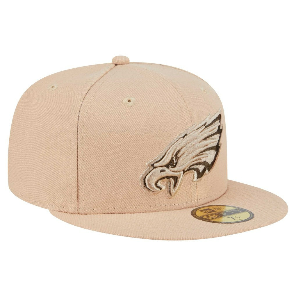 Philadelphia Eagles New Era Candied Pecan 59FIFTY Fitted Hat - Tan - NFL