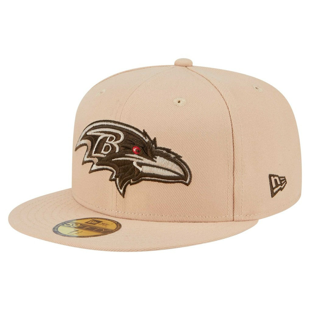 Baltimore Ravens New Era Candied Pecan 59FIFTY Fitted Hat - Tan - NFL