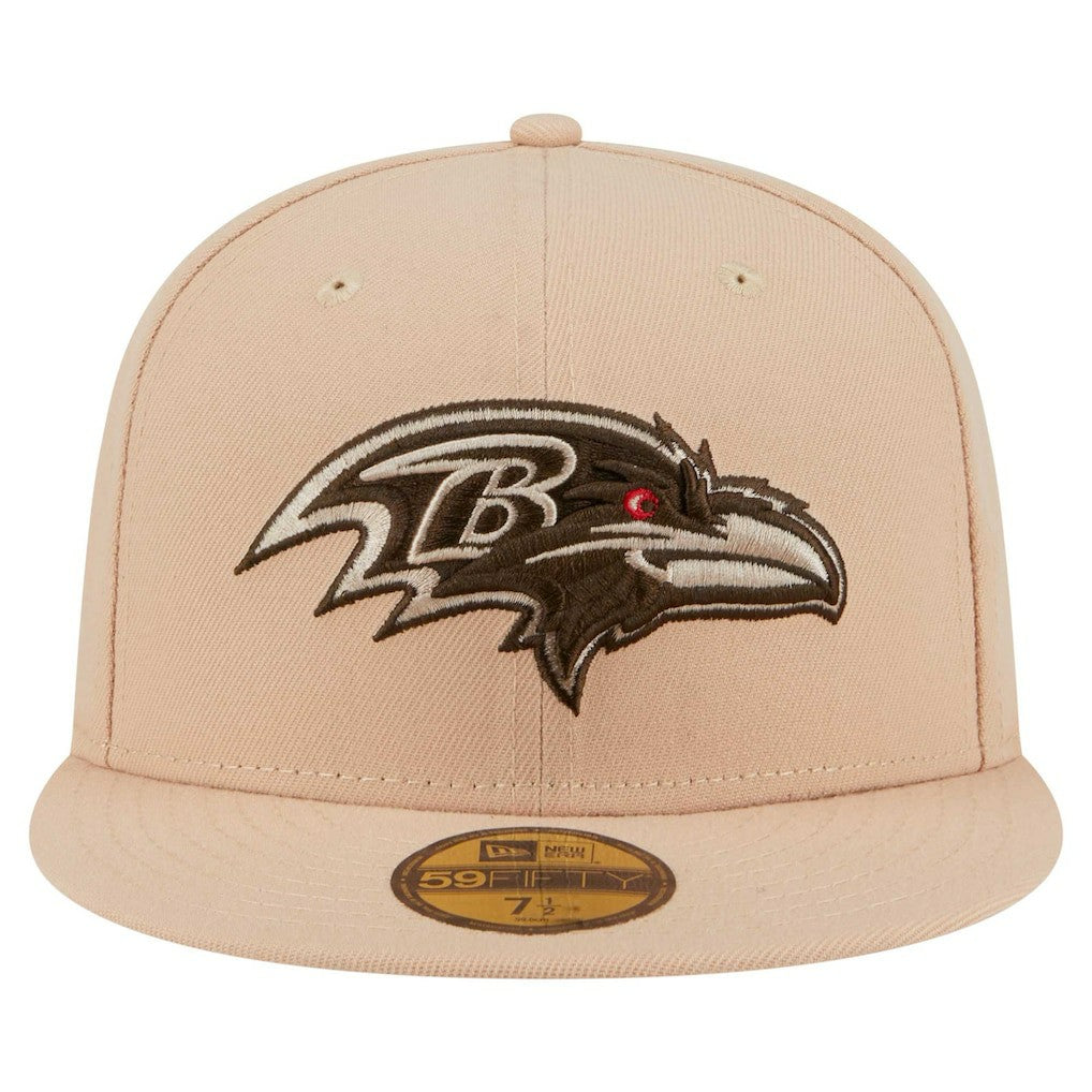 Baltimore Ravens New Era Candied Pecan 59FIFTY Fitted Hat - Tan - NFL