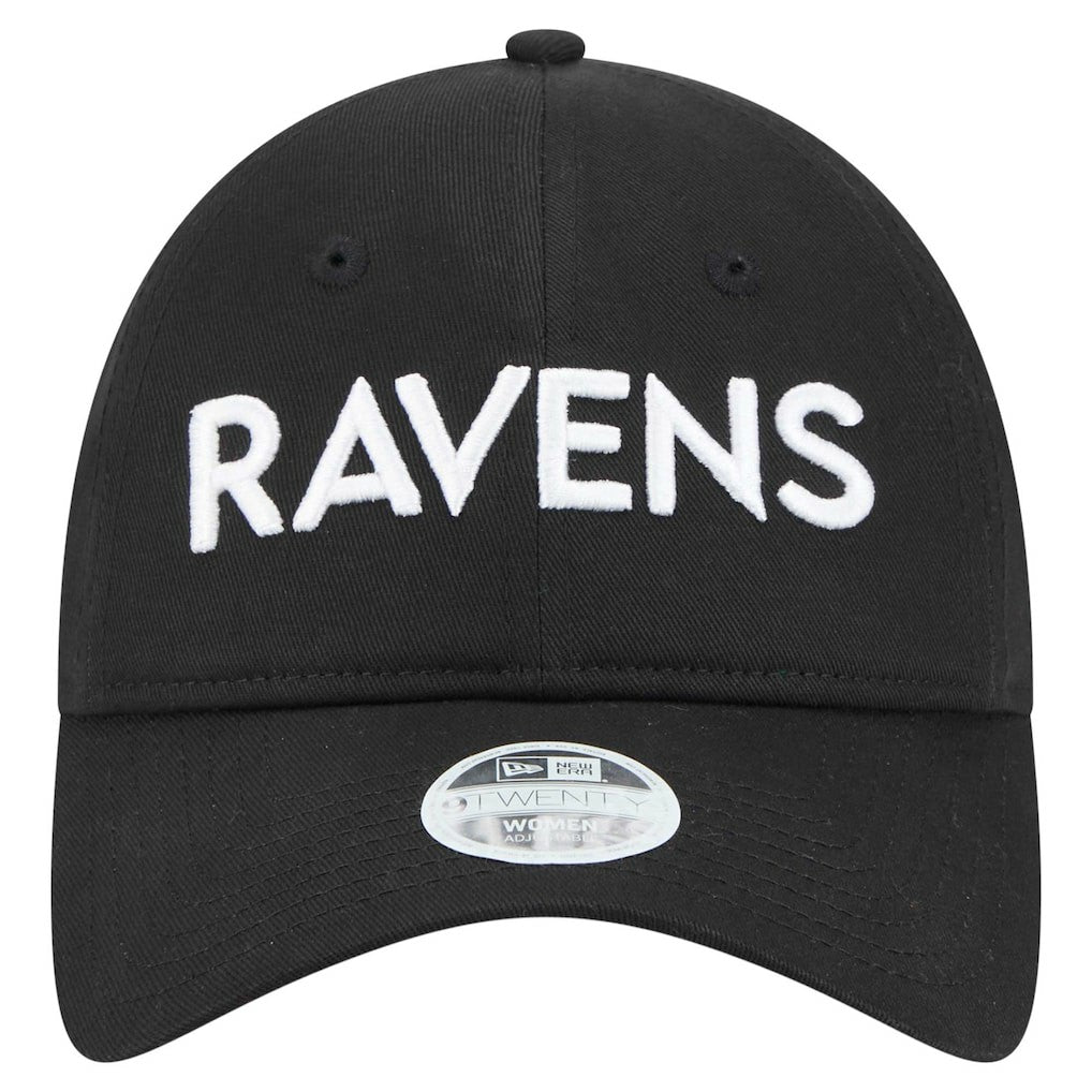Baltimore Ravens New Era Women's Cece 9TWENTY Adjustable Hat - Black - NFL
