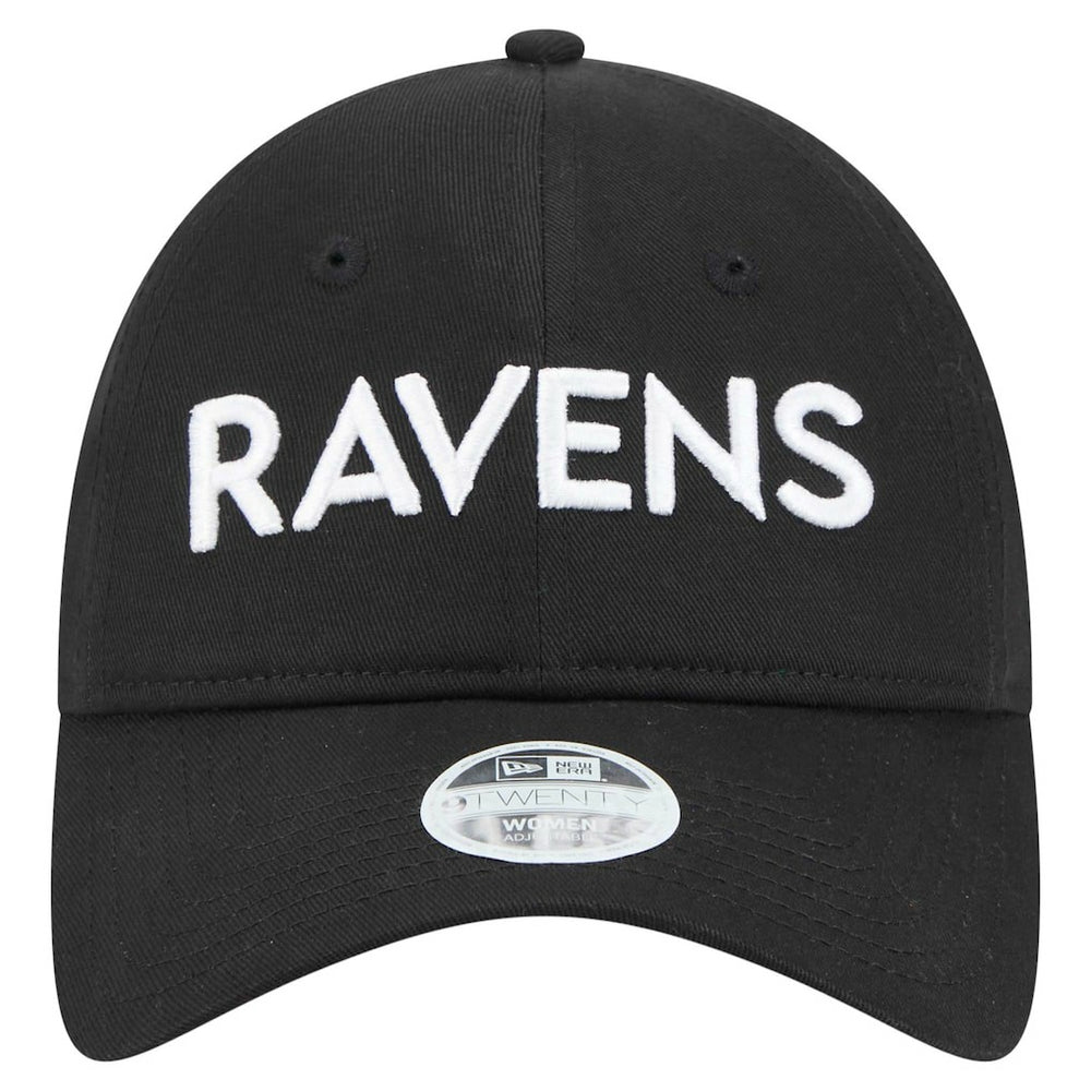 Baltimore Ravens New Era Women's Cece 9TWENTY Adjustable Hat - Black - NFL