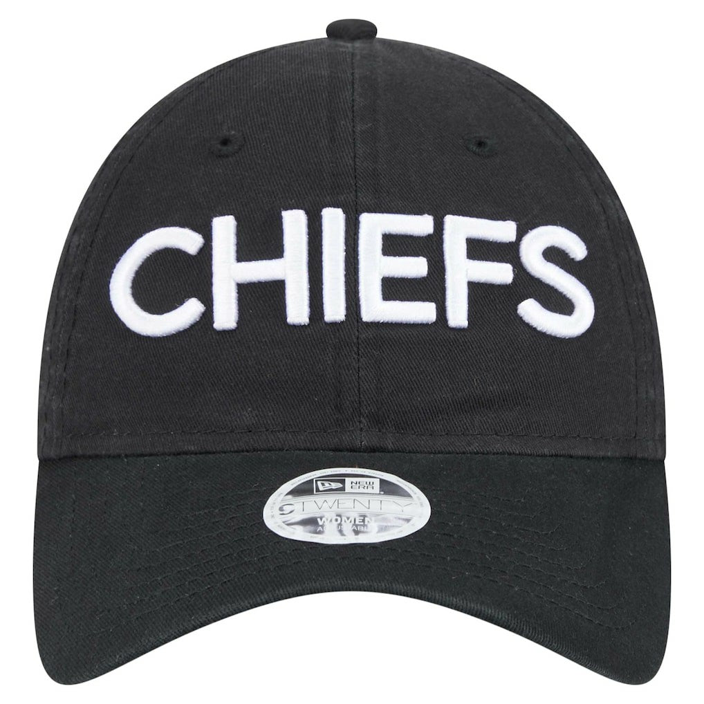 Kansas City Chiefs New Era Women's Cece 9TWENTY Adjustable Hat - Black - NFL