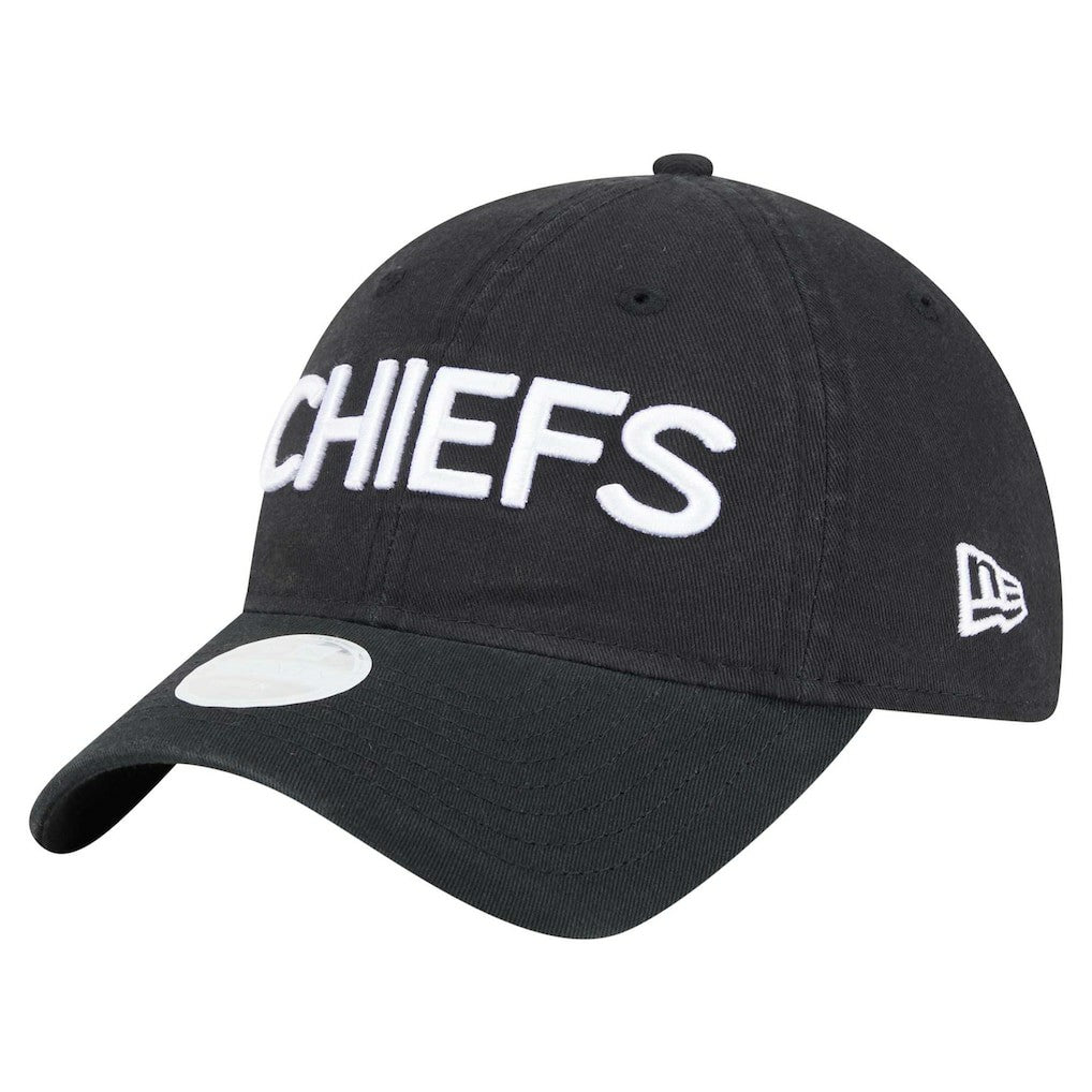Kansas City Chiefs New Era Women's Cece 9TWENTY Adjustable Hat - Black - NFL
