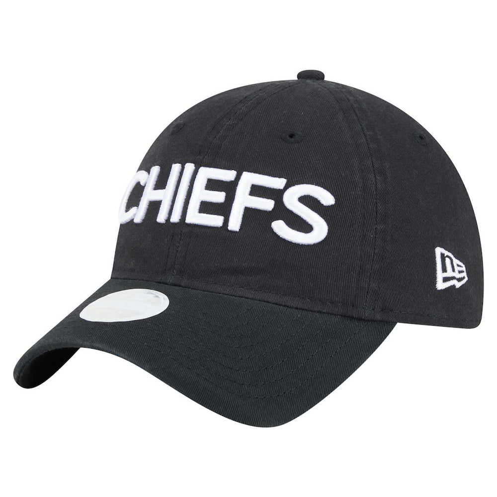 Kansas City Chiefs New Era Women's Cece 9TWENTY Adjustable Hat - Black - NFL
