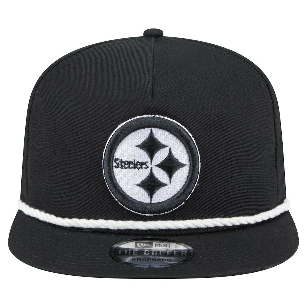Pittsburgh Steelers New Era B-Dub Golfer Snapback Hat - Black - NFL