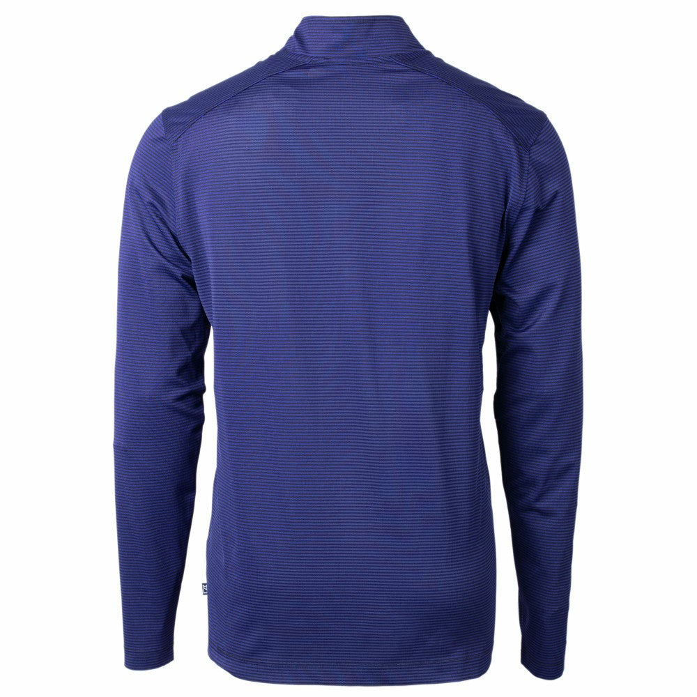 Kansas City Royals Cutter & Buck Big & Tall Virtue Eco Pique Micro Stripe Recycled Quarter-Zip Pullover Top Online