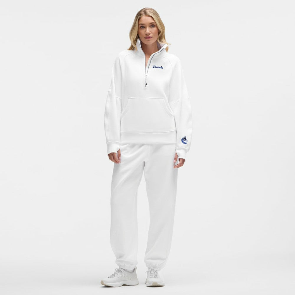 Vancouver Canucks lululemon Women's Scuba Oversized Half Zip Top - White | NHL on sale