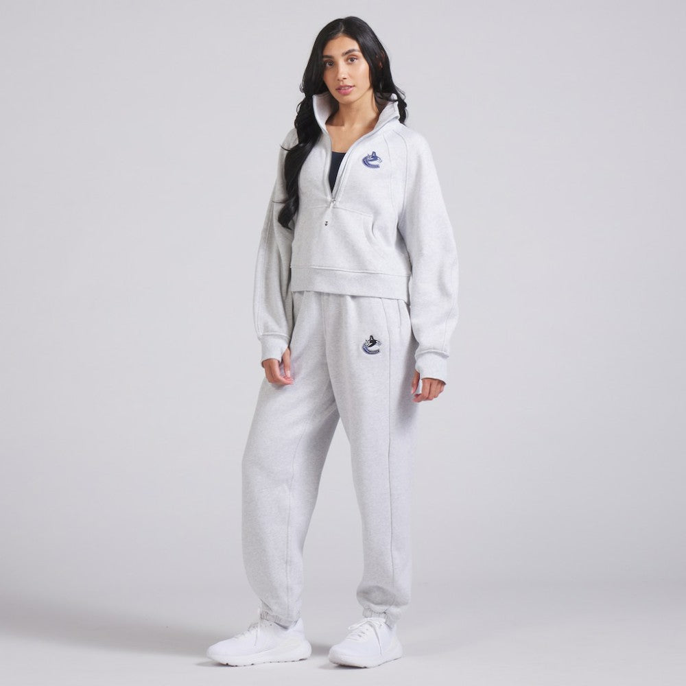 Vancouver Canucks lululemon Women's Scuba Oversized Half Zip Top - Heather Gray | NHL discount