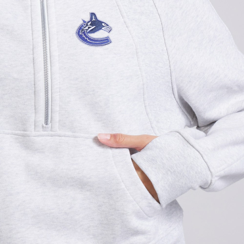 Vancouver Canucks lululemon Women's Scuba Oversized Half Zip Top - Heather Gray | NHL discount