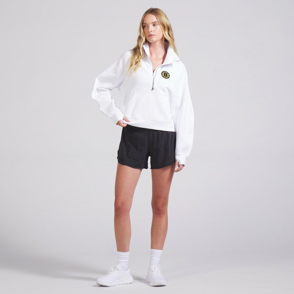 Boston Bruins lululemon Women's Scuba Oversized Half Zip Top - White | NHL on sale