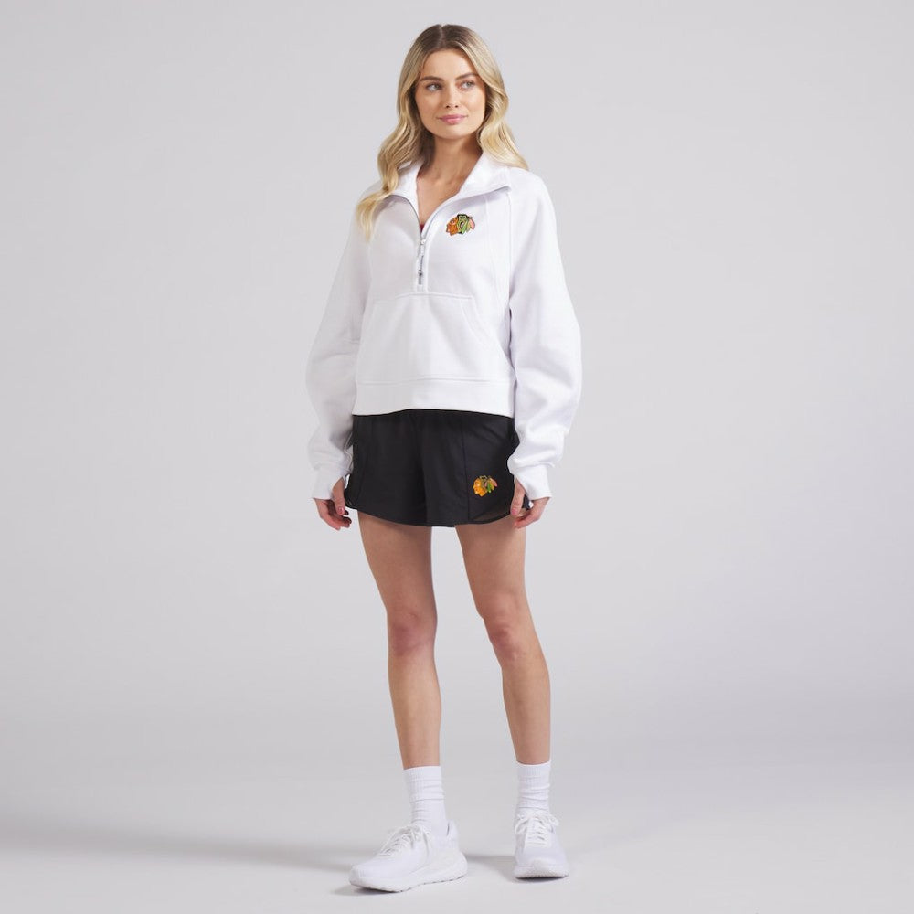 Chicago Blackhawks lululemon Women's Scuba Oversized Half Zip Top - White | NHL near me