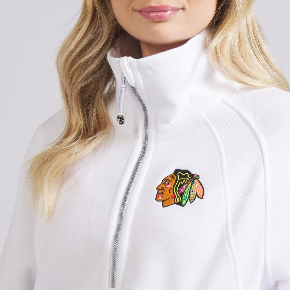 Chicago Blackhawks lululemon Women's Scuba Oversized Half Zip Top - White | NHL near me