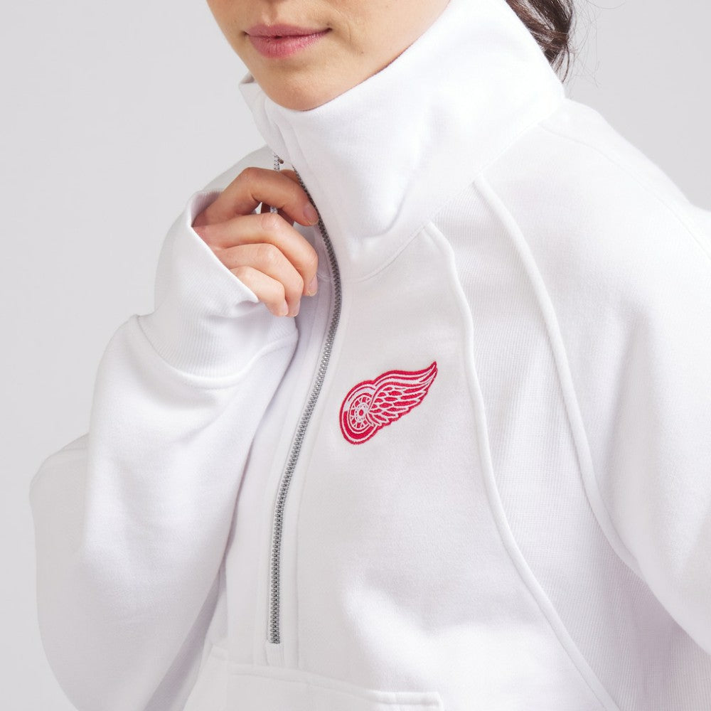 Detroit Red Wings lululemon Women's Scuba Oversized Half Zip Top - White | NHL near me