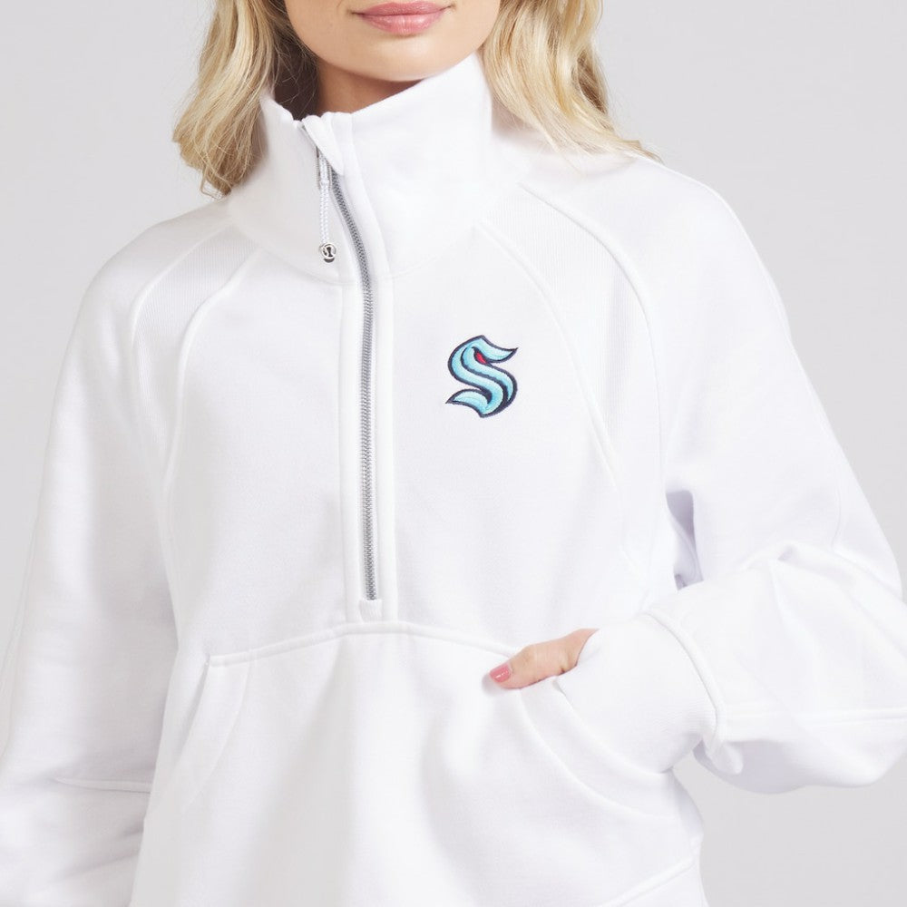 Seattle Kraken lululemon Women's Scuba Oversized Half Zip Top - White | NHL discount