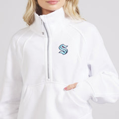 Seattle Kraken lululemon Women's Scuba Oversized Half Zip Top - White | NHL discount
