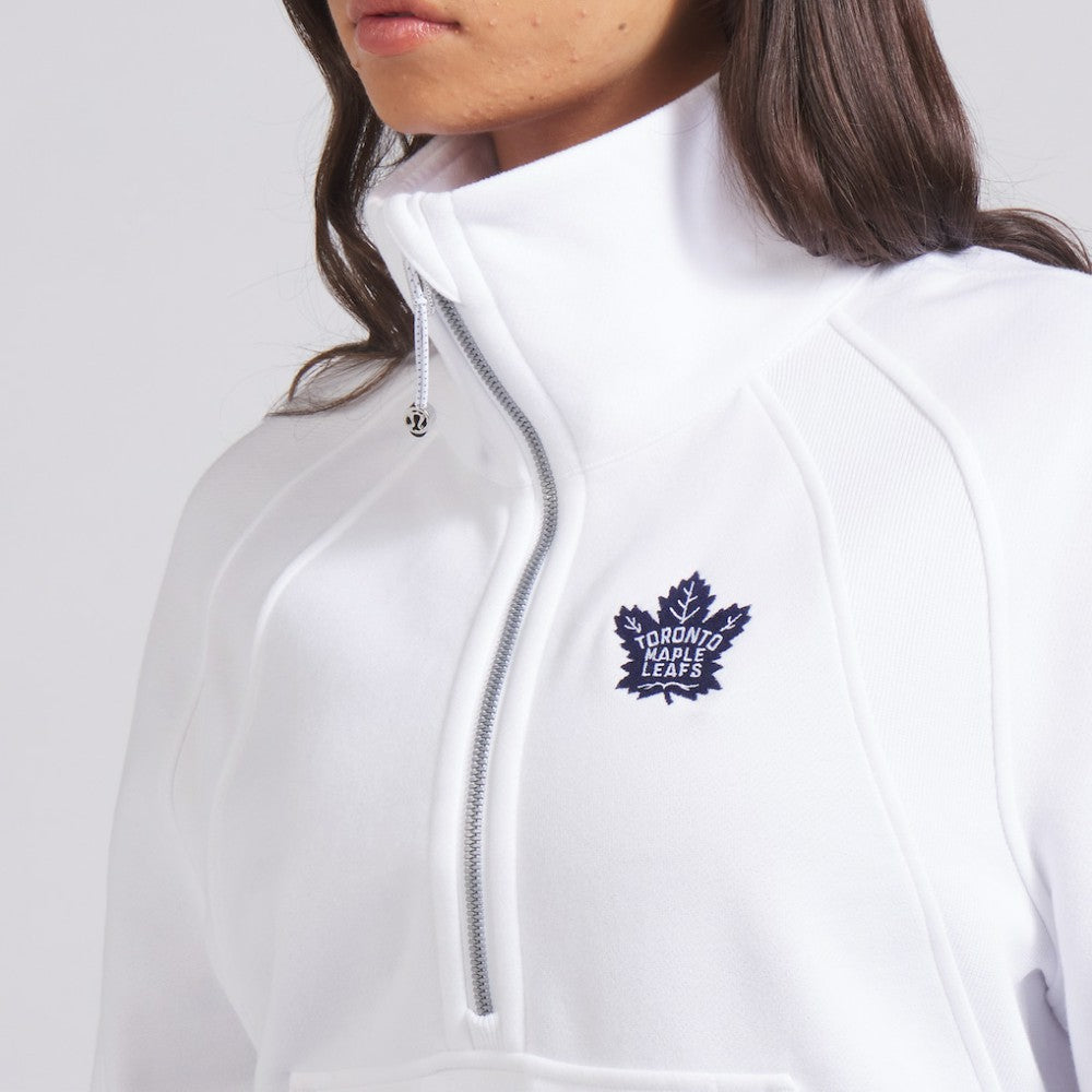 Toronto Maple Leafs lululemon Women's Scuba Oversized Half Zip Top - White | NHL near me