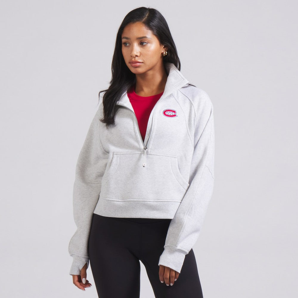 Montreal Canadiens lululemon Women's Scuba Oversized Half Zip Top - Heather Gray | NHL on sale