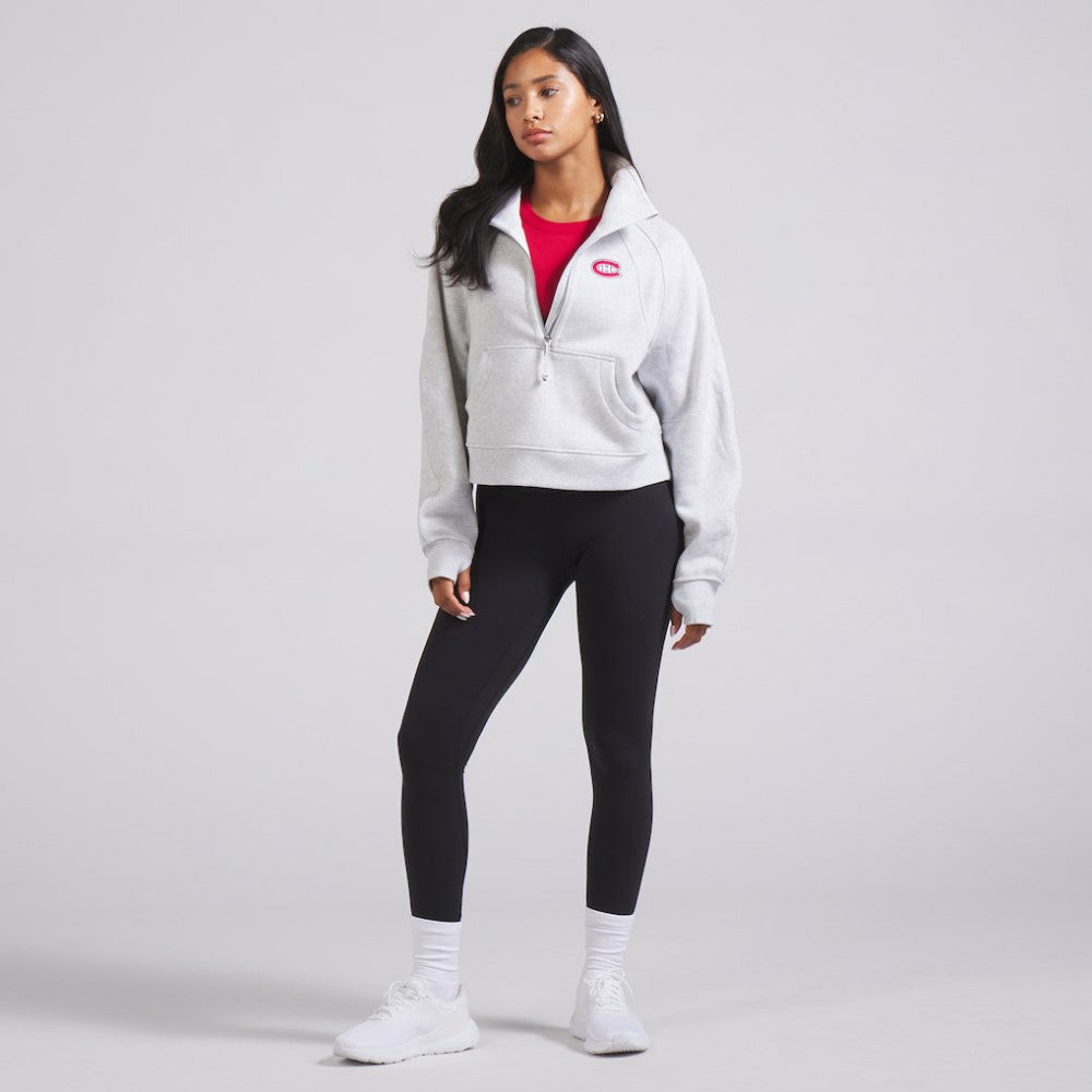 Montreal Canadiens lululemon Women's Scuba Oversized Half Zip Top - Heather Gray | NHL on sale