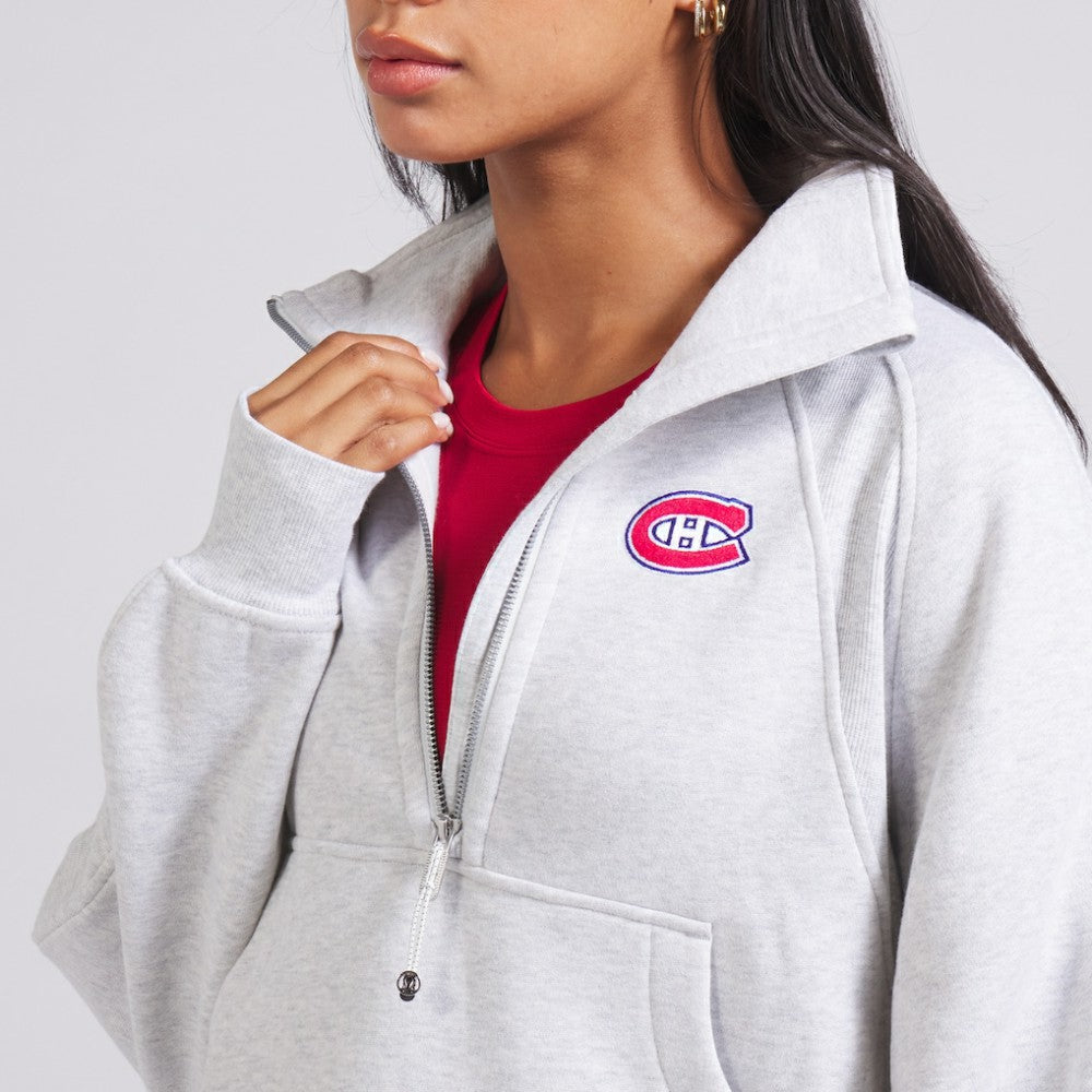 Montreal Canadiens lululemon Women's Scuba Oversized Half Zip Top - Heather Gray | NHL on sale