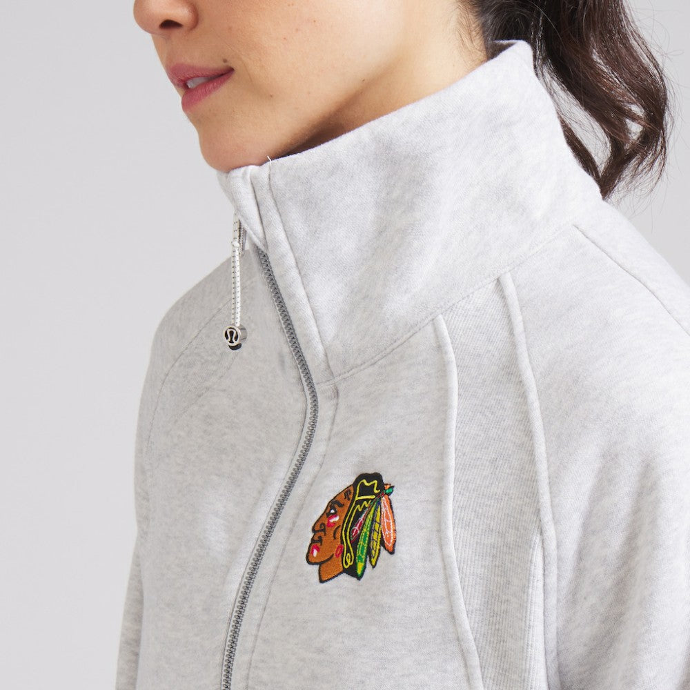 Chicago Blackhawks lululemon Women's Scuba Oversized Half Zip Top - Heather Gray | NHL discount
