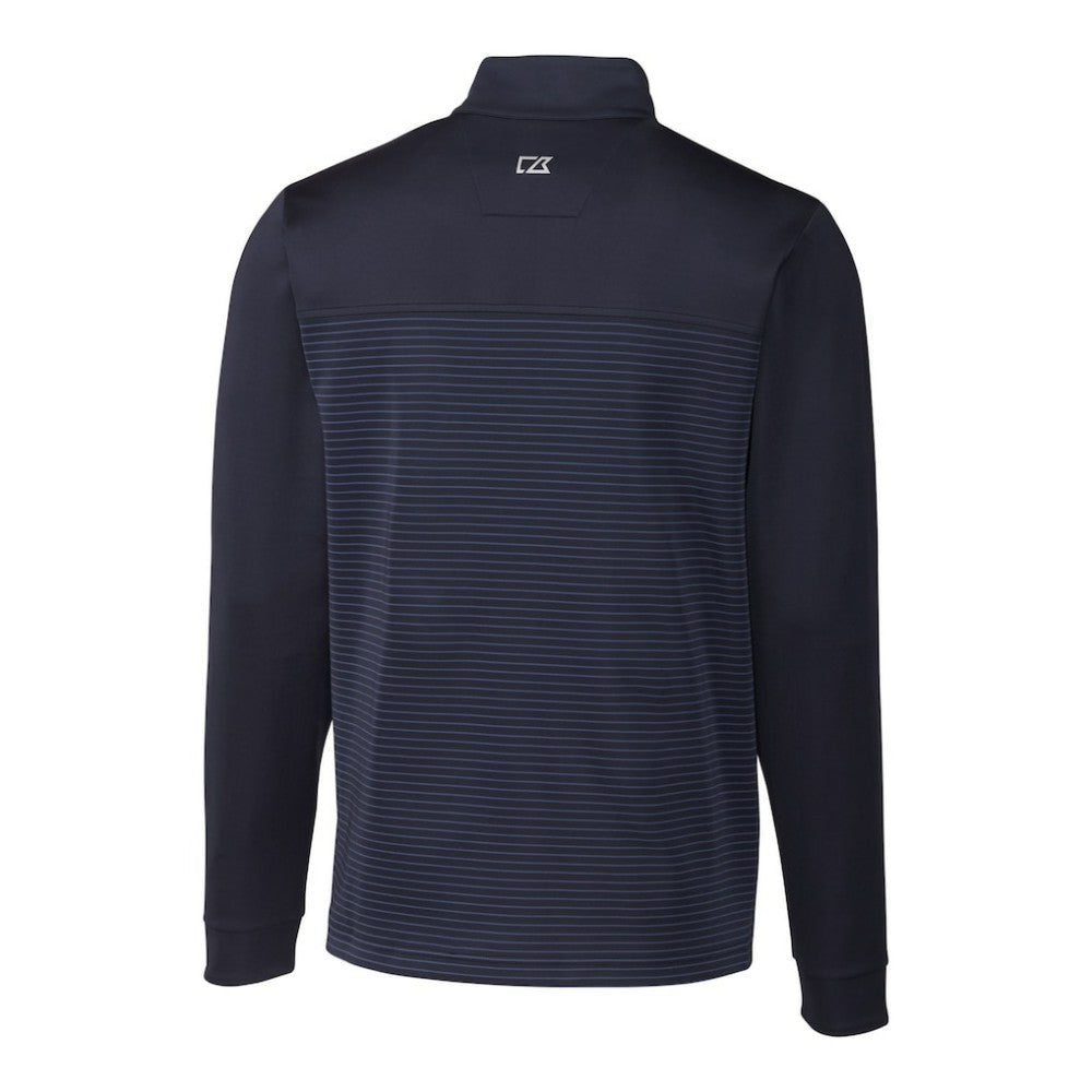 Detroit Tigers Cutter & Buck Big & Tall Traverse Stripe Stretch DryTec Quarter-Zip Top for sale