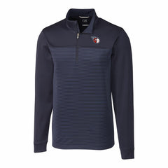 Cleveland Guardians Cutter & Buck Big & Tall Traverse Stretch Eco Stripe DryTec Quarter-Zip Top for sale