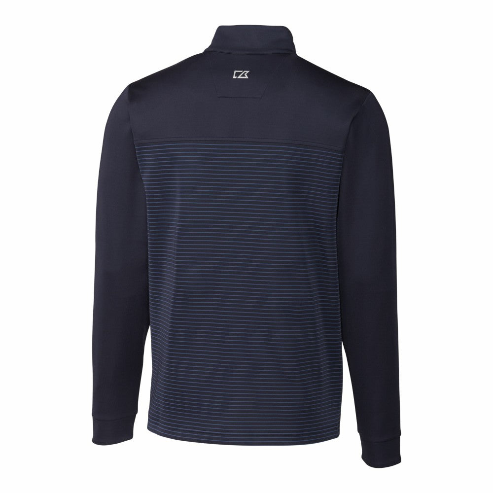 Cleveland Guardians Cutter & Buck Big & Tall Traverse Stretch Eco Stripe DryTec Quarter-Zip Top for sale