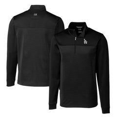 Los Angeles Dodgers Cutter & Buck Big & Tall Traverse Stripe Stretch DryTec Quarter-Zip Top Outlet