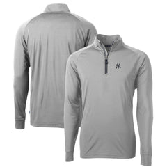 New York Yankees Cutter & Buck Big & Tall Adapt Eco Knit Stretch Recycled Quarter-Zip Pullover Top Near Me