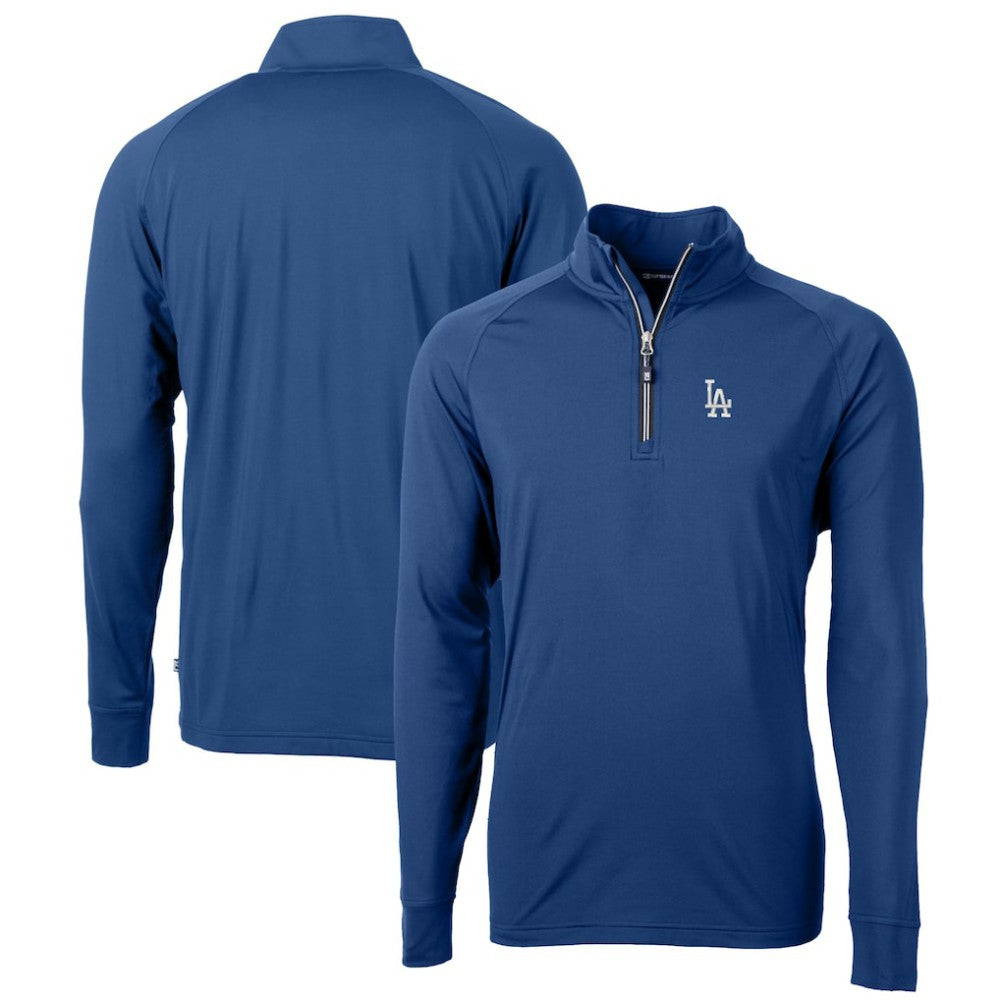 Los Angeles Dodgers Cutter & Buck Big & Tall Adapt Eco Knit Stretch Recycled Quarter-Zip Pullover Top Sale