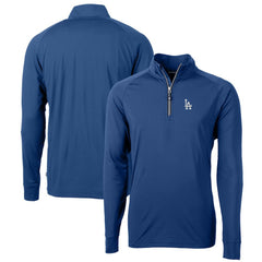 Los Angeles Dodgers Cutter & Buck Big & Tall Adapt Eco Knit Stretch Recycled Quarter-Zip Pullover Top Sale