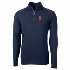 Cleveland Guardians Cutter & Buck Big & Tall Adapt Eco Knit Stretch Recycled Quarter-Zip Pullover Top Outlet
