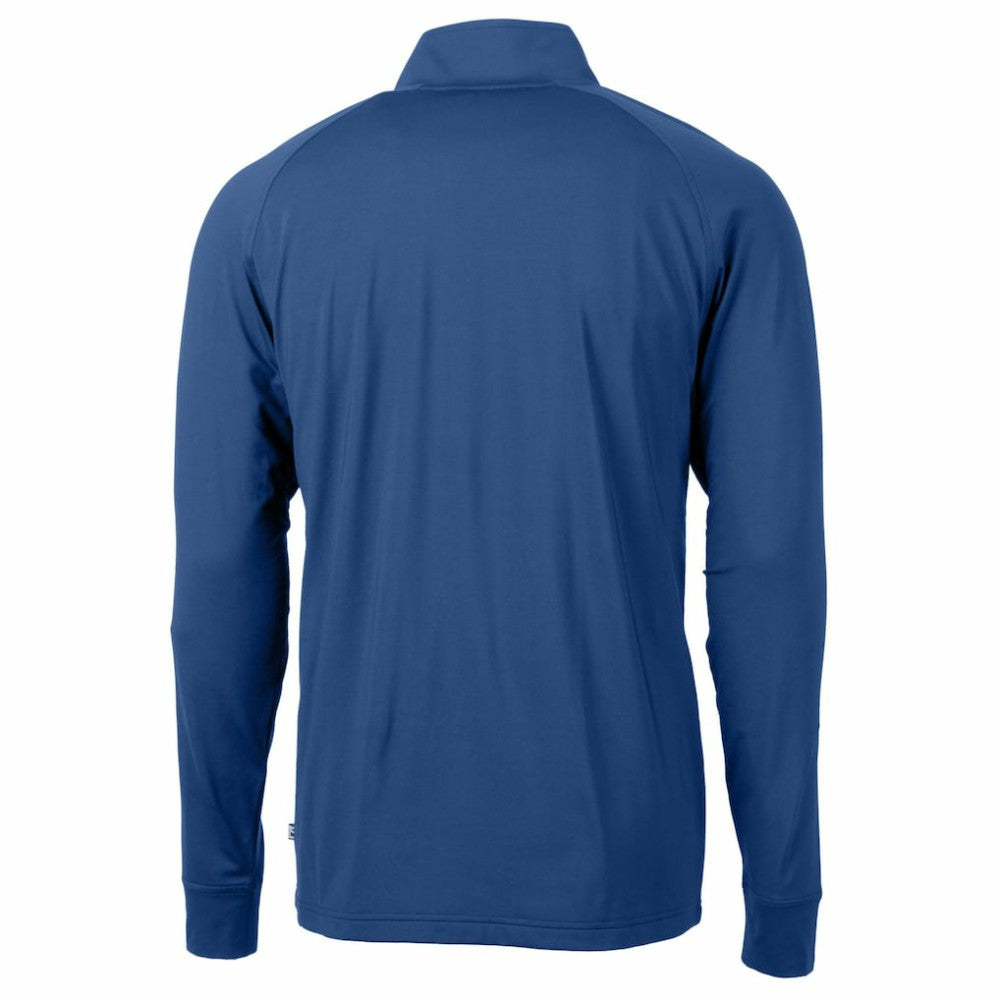 Chicago Cubs Cutter & Buck Big & Tall Adapt Eco Knit Stretch Recycled Quarter-Zip Pullover Top for sale
