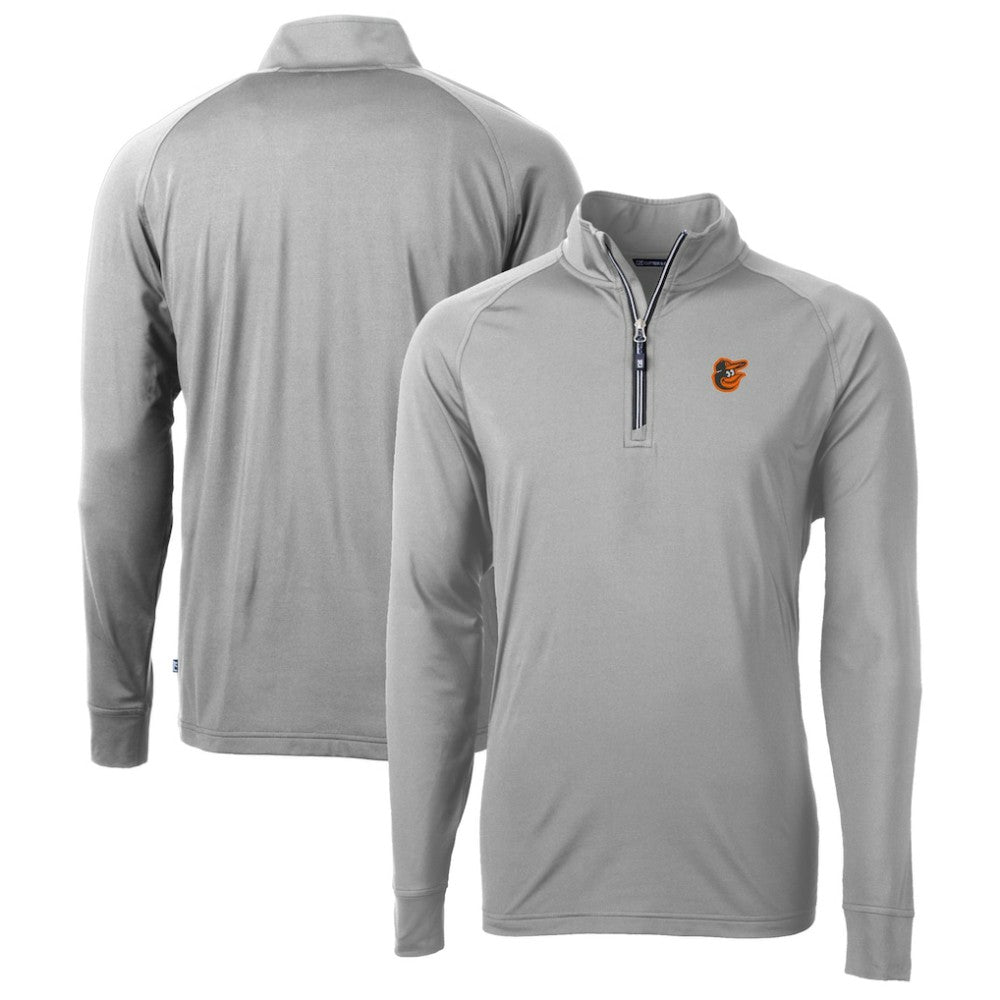 Baltimore Orioles Cutter & Buck Big & Tall Adapt Eco Knit Stretch Recycled Quarter-Zip Pullover Top for sale
