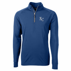 Kansas City Royals Cutter & Buck Big & Tall Adapt Eco Knit Stretch Recycled Quarter-Zip Pullover Top Sale