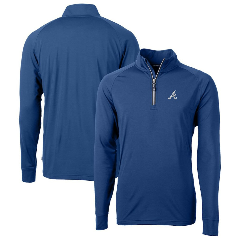 Atlanta Braves Cutter & Buck Big & Tall Adapt Eco Knit Stretch Recycled Quarter-Zip Pullover Top Near Me